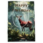 Okapi in het regenwoud, (Zebra Giraffe) Medium Cadeauzakje (Voorkant)