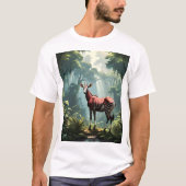 Okapi in het regenwoud (Zebra Giraffe), T-shirt (Voorkant)