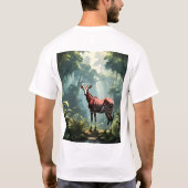 Okapi in het regenwoud (Zebra Giraffe), T-shirt (Achterkant)