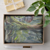 Okapi In Rainforest Watercolor Art Tissuepapier (Geschenk)