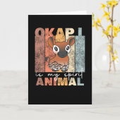 Okapi is mijn levende dier - Okapis is een klap Kaart (Gele Bloem)