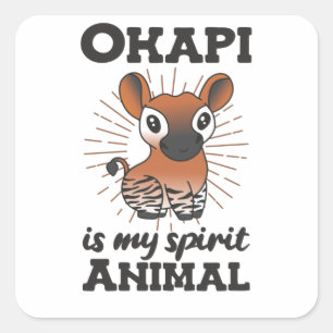 Okapi is mijn levende dier - Okapis is een klap Vierkante Sticker