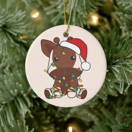 Okapi Kerst Winter Dieren Vakantie Okapis Keramisch Ornament (Boom)