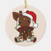Okapi Kerst Winter Dieren Vakantie Okapis Keramisch Ornament (Voorkant)