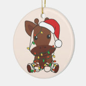 Okapi Kerst Winter Dieren Vakantie Okapis Keramisch Ornament (Links)
