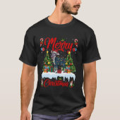 Okapi kerstboom verlichting kerstmuts Okapi kerst T-shirt (Voorkant)
