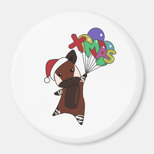 Okapi Kerstsneeuwwinterdieren Okapis Magneet