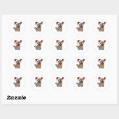 Okapi Kerstsneeuwwinterdieren Okapis Ronde Sticker (Vel)