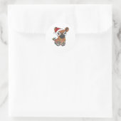 Okapi Kerstsneeuwwinterdieren Okapis Ronde Sticker (Tas)