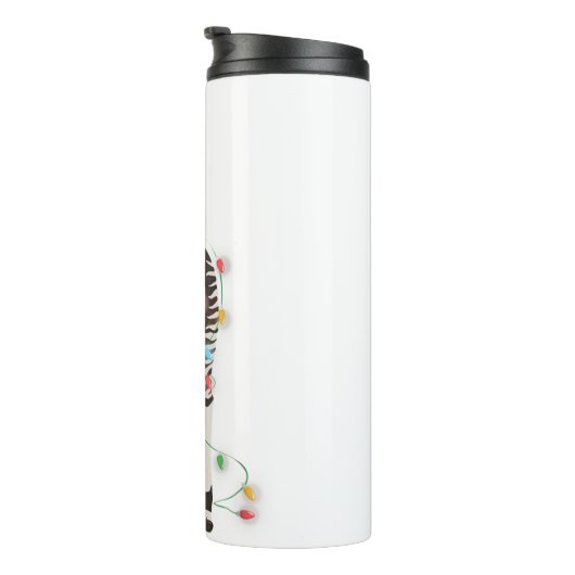 Okapi licht santa hat merry kerst thermosbeker (Geroteerd rechts)