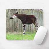 Okapi met hek muismat (Met muis)