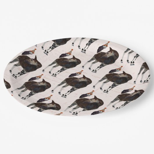 OKAPI & OWL BIRTHDAY PAPIEREN BORDJE (Gekanteld)