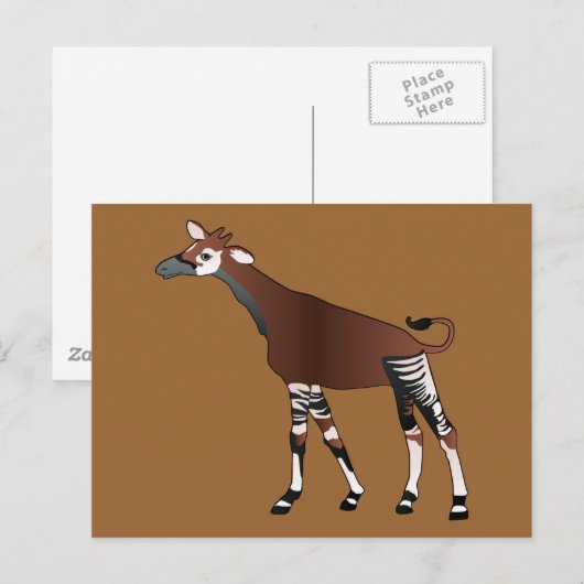 Okapi Postcard Briefkaart (Voorkant / Achterkant)