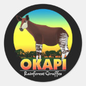 Okapi Ronde Sticker (Voorkant)