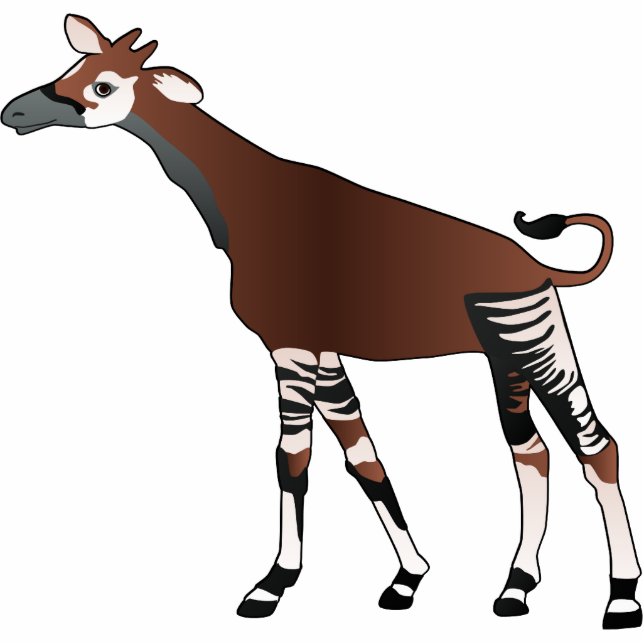 Okapi Sculpture Staand Fotobeeldje (Voorkant)