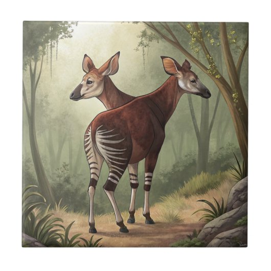 Okapi Tegeltje (Voorkant)