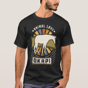 Okapi Vintage Klassieke Retro Dier T-shirt