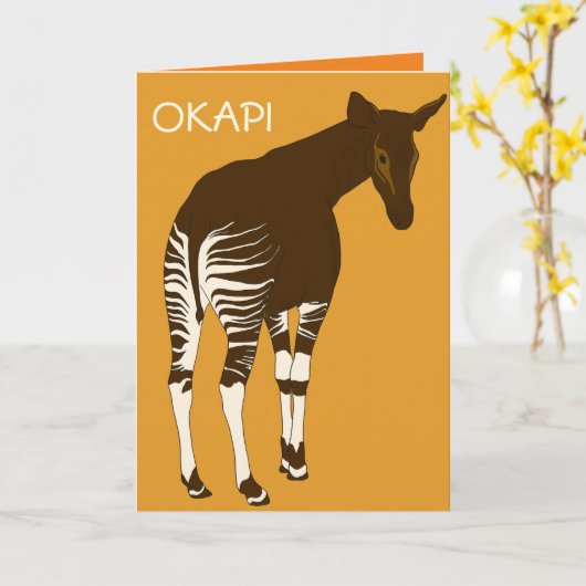 Okapi-Wenskaart Kaart (Gele Bloem)