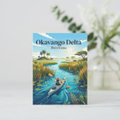 Okavango Delta Botswana Briefkaart (Staand voorkant)