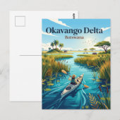 Okavango Delta Botswana Briefkaart (Voorkant / Achterkant)