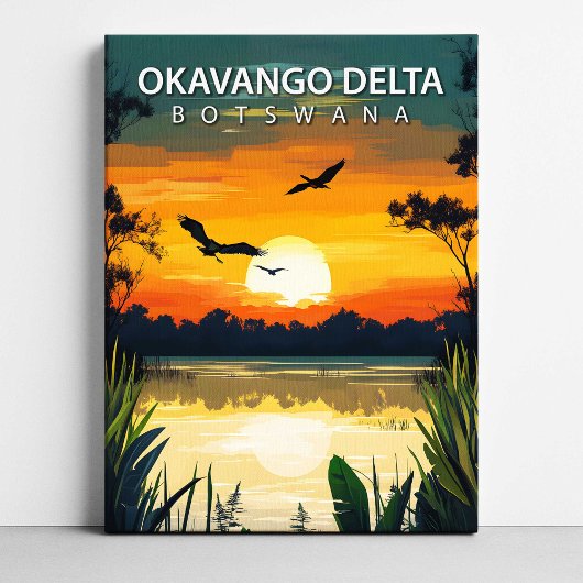Okavango Delta Botswana Canvas Print African Art