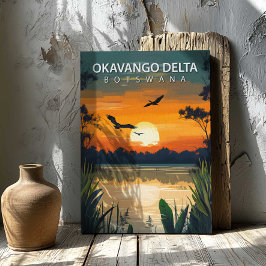 Okavango Delta Botswana Canvasprint Afrikaanse Kun Canvas Afdruk