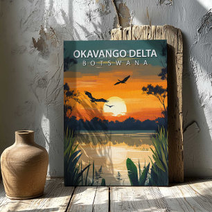 Okavango Delta Botswana Canvasprint Afrikaanse Kun Canvas Afdruk