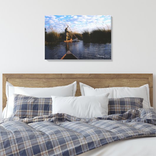Okavango Delta Canvas Afdruk (Insitu (Slaapkamer))
