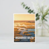 Okavango Delta in Botswana Briefkaart (Staand voorkant)