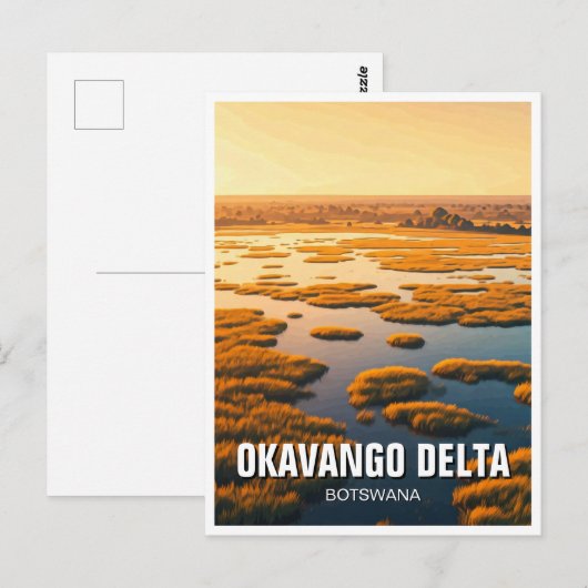 Okavango Delta in Botswana Briefkaart (Voorkant / Achterkant)