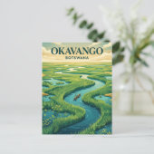 Okavango Delta, Maun, Noord-West Briefkaart (Staand voorkant)