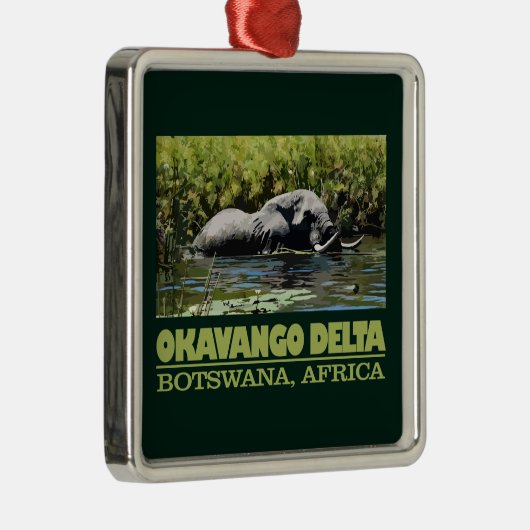 Okavango Delta Metalen Ornament (Rechts)