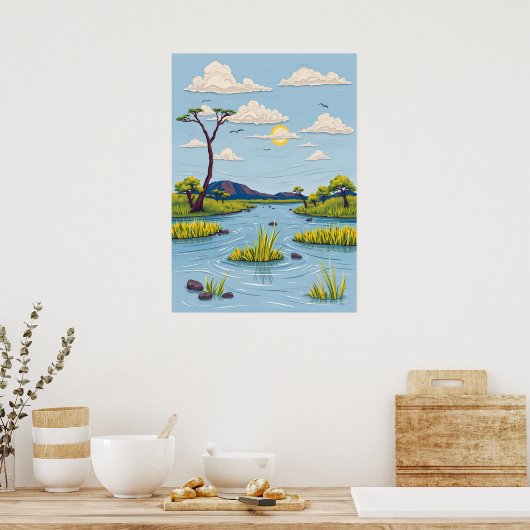 Okavango Delta Poster (Keuken)