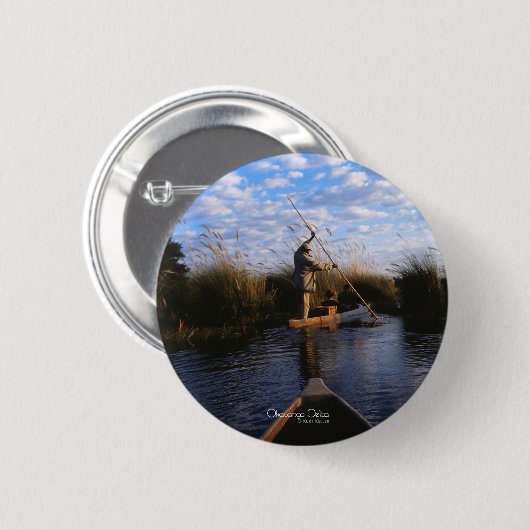 Okavango Delta Ronde Button 5,7 Cm (Voorkant /achterkant)