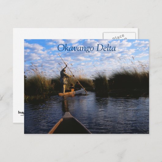 Okavango Delta Travel Briefkaart (Voorkant / Achterkant)