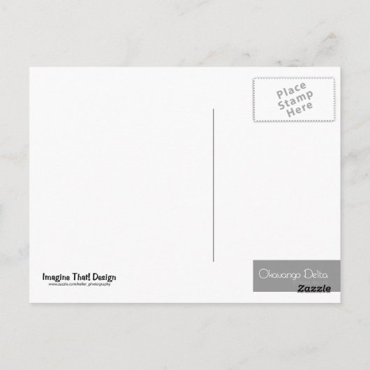 Okavango Delta Travel Briefkaart (Achterkant)