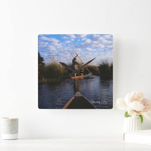 Okavango Delta Vierkante Klok (Huis)