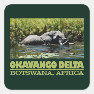 Okavango Delta Vierkante Sticker
