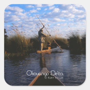 Okavango Delta Vierkante Sticker