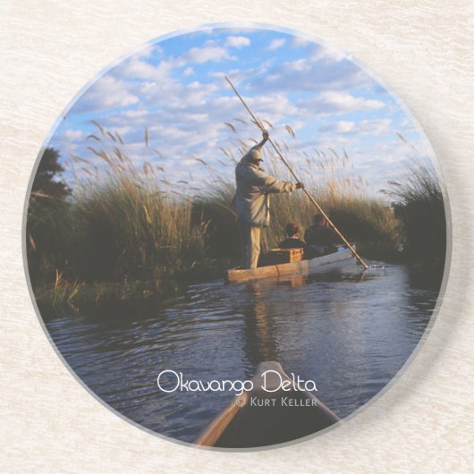 Okavango Delta Zandsteen Onderzetter (Voorkant)