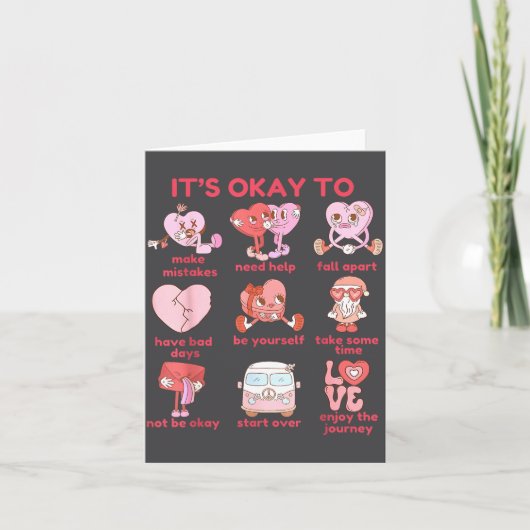 Okay Mental Health Valentines School Kaart (Voorkant)