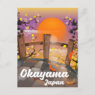 Okayama Japanse bloesem poster. Briefkaart