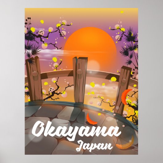 Okayama Japanse bloesem poster. Poster (Voorkant)