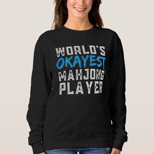 Okayes Mahjong Mah Jong van de wereld Trui (Voorkant)
