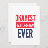 OKAYEST FATHER-IN-LAW OOIT FEESTDAGENKAART (Voorkant / Achterkant)