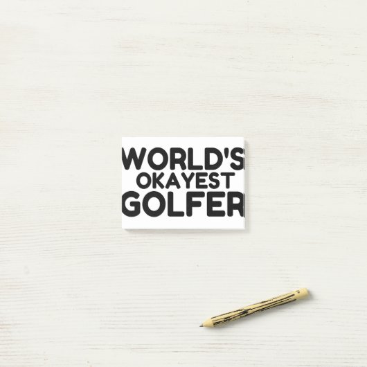 OKAYEST GOLFER POST-IT® NOTES (Op bureau)