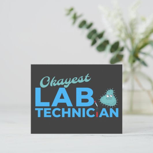 OKAYEST LAB TECHNICIAN - MEDISCHE LAB TECH BRIEFKAART (Staand voorkant)