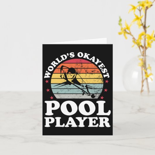 Okayest Pool Player Grappige Biljart Lover Pa Fath Kaart (Gele Bloem)