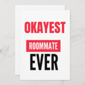OKAYEST ROOMMATE OOOIT FEESTDAGENKAART (Voorkant / Achterkant)