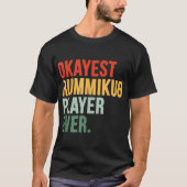Okayest Rummikub Speler Ever Veelkleurige Letterty T-shirt (Voorkant)